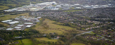 Manchester Road Tytherington aerial view